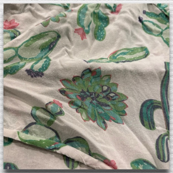 ASOS DESIGN Cactus 100% Modal Traditional Shirt & Short Pajama Set - Picture 3 of 6